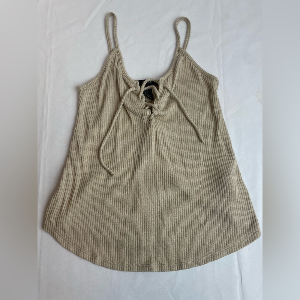 Beige Forever 21 Tank Top Size S